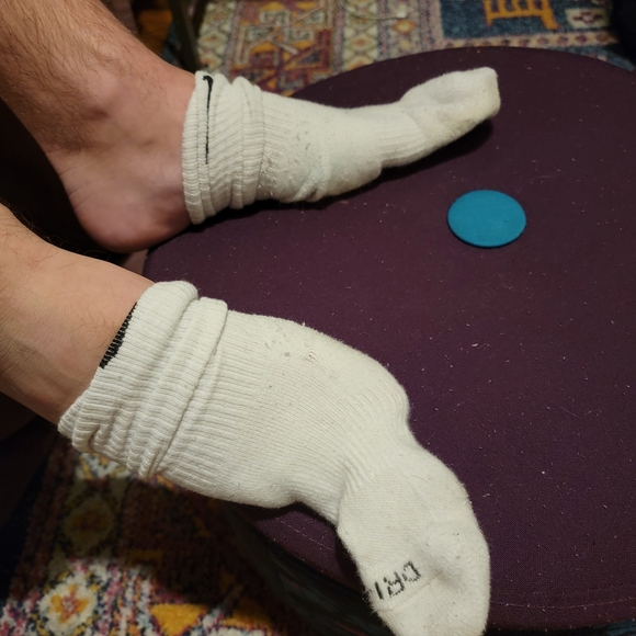 Nike White Heavily Worn Crew Socks - Picture 6 of 7